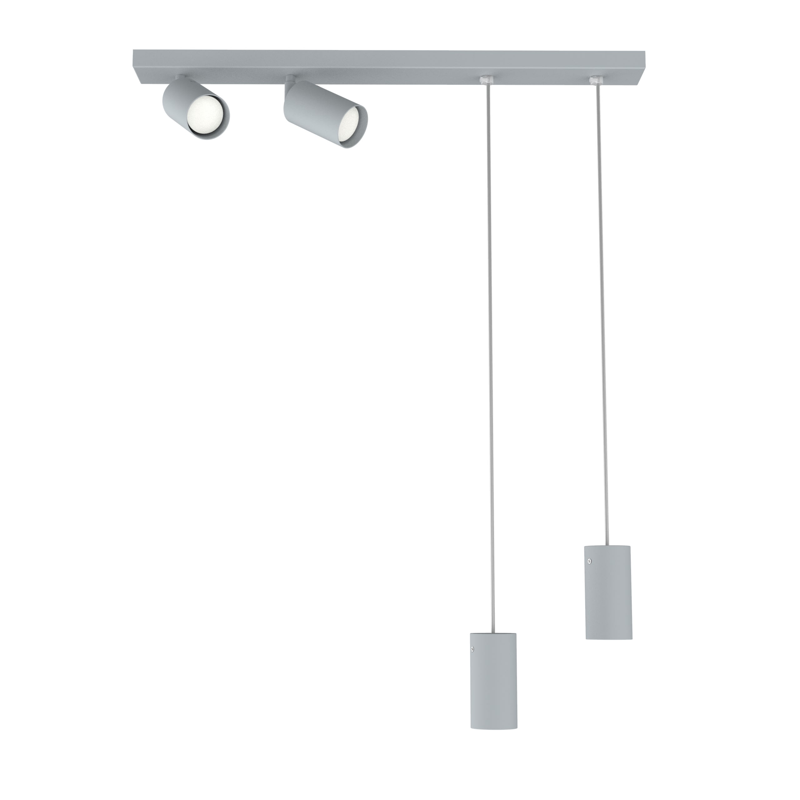 LUMICOM - HYBRID plf/sosp h15 metallo grigio window 4xGU10