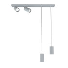 LUMICOM - HYBRID plf/sosp h15 metallo grigio window 4xGU10