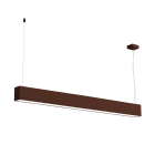 LUMICOM - LUMICOM | LINEAR Sospensione, STRIP LED INTEGRATA, 24W, 4000K, metallo, marrone corten, L100cm