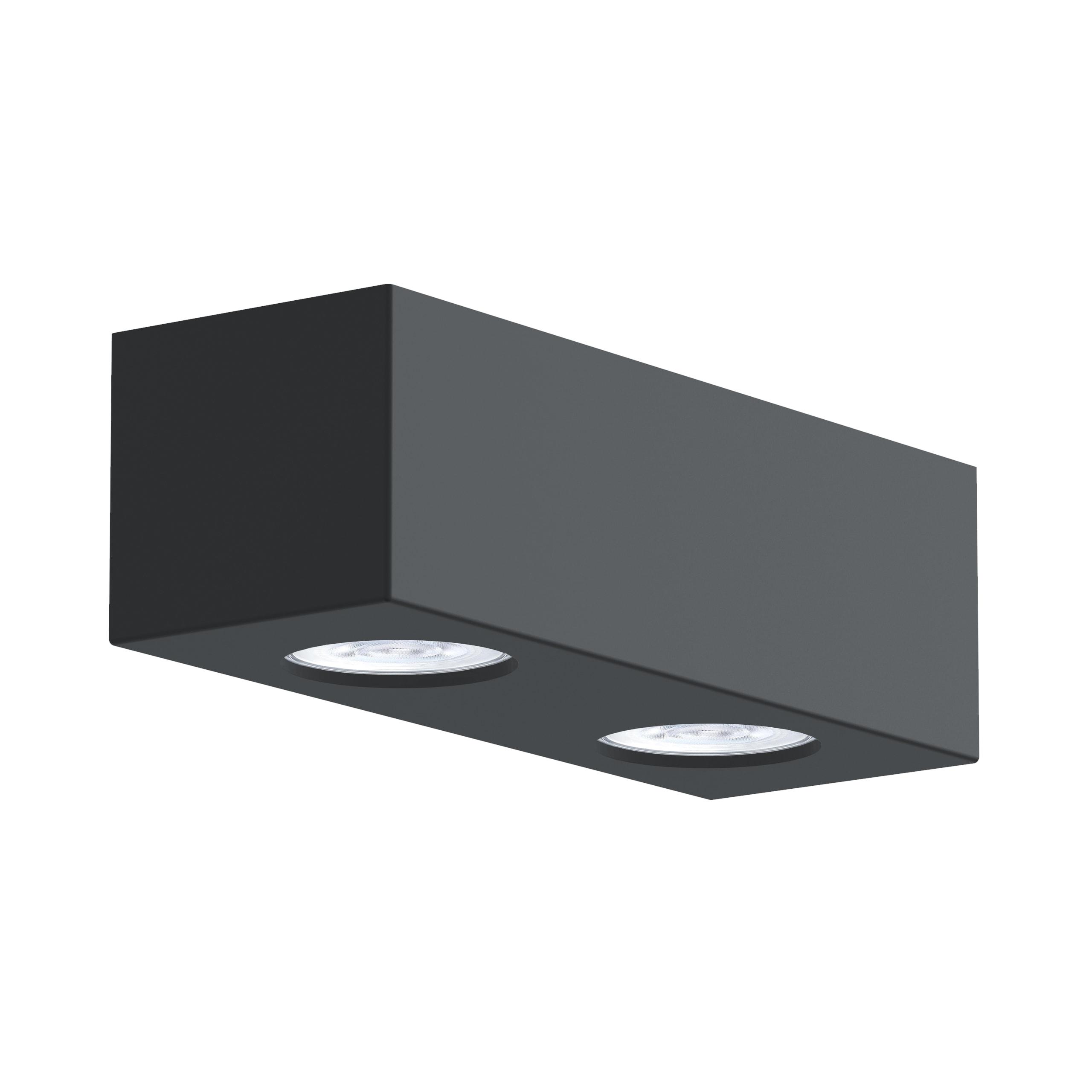LUMICOM - LUMICOM | MANHATTAN M Plafoniera, 2X GU10, max 33W, metallo, grigio antracite, 25x10cm