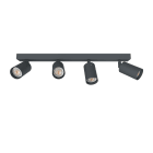 LUMICOM - LUMICOM | FORM L Plafoniera, 4X GU10, max 33W, metallo, antracite, L.60cm