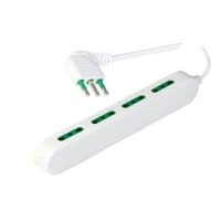 MED - Presa multipla slim 4 bipasso, SPINA 16A 90°,  cavo 3x1.5 1.5mt, 3500W.