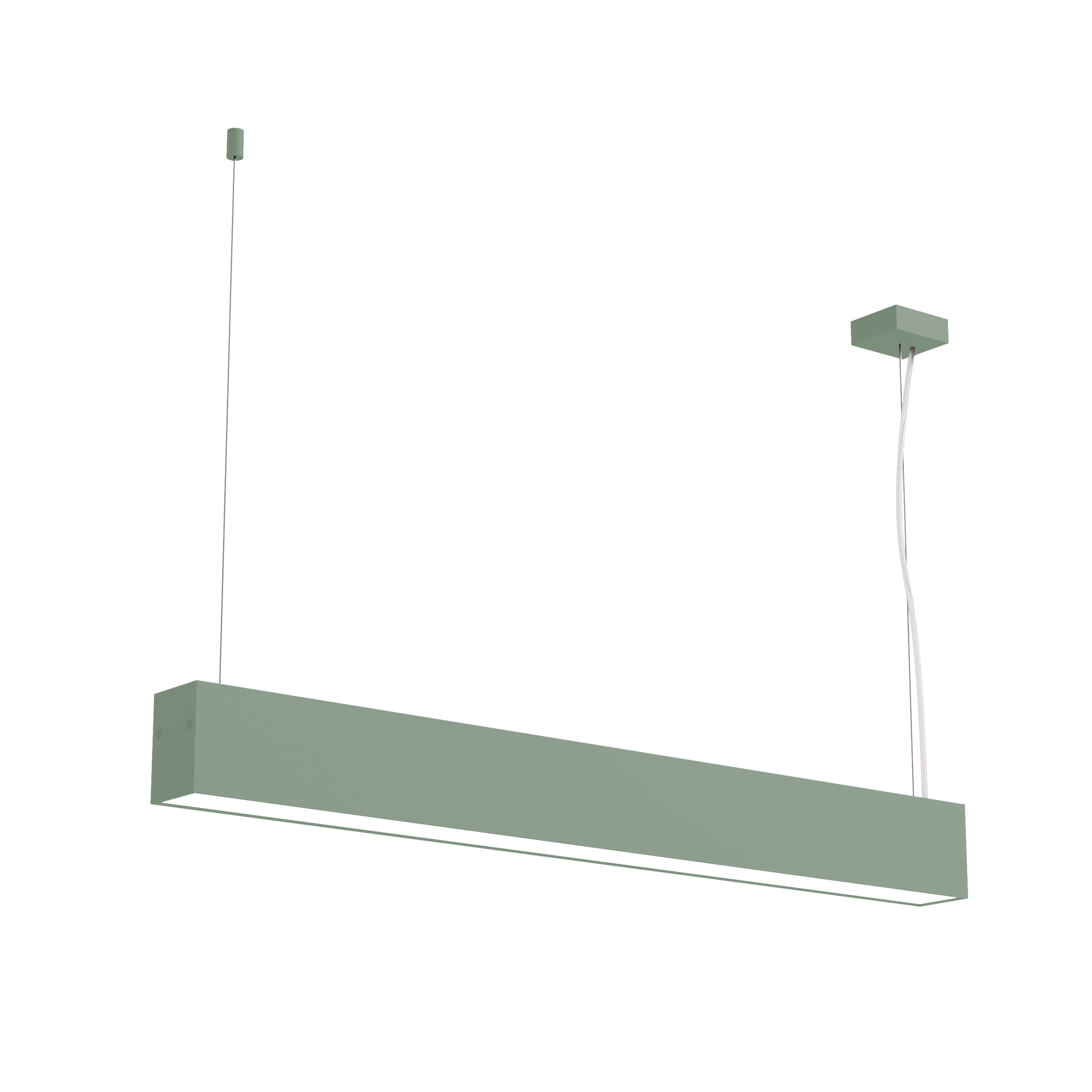 LUMICOM - LUMICOM | LINEAR Deckenleuchte, STRIP LED integriert, 14.4W, 4000K, metall, grün iceberg, L60cm