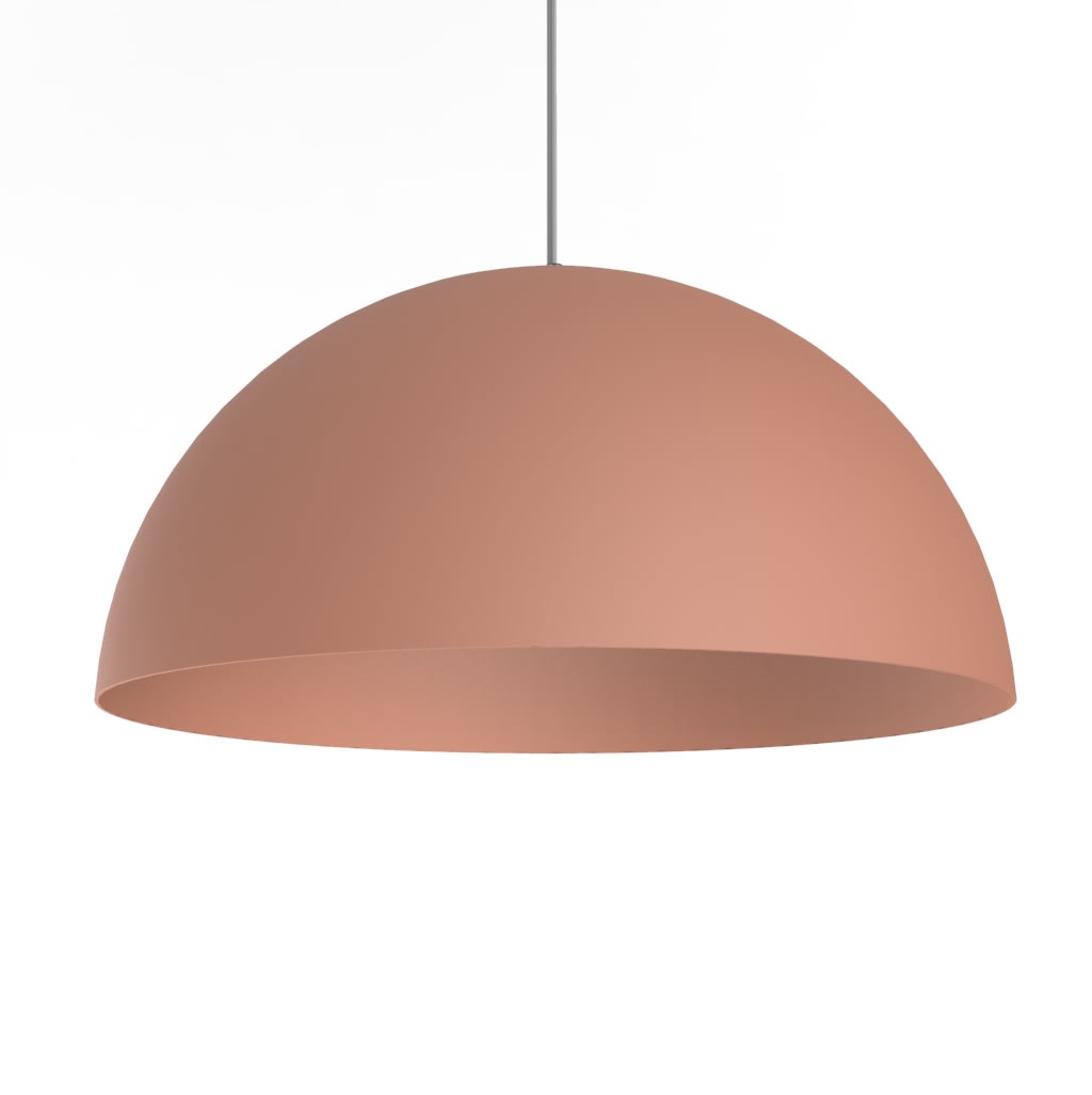 LUMICOM - CASSIS sospensione Ø40 metallo terracotta 1xE27