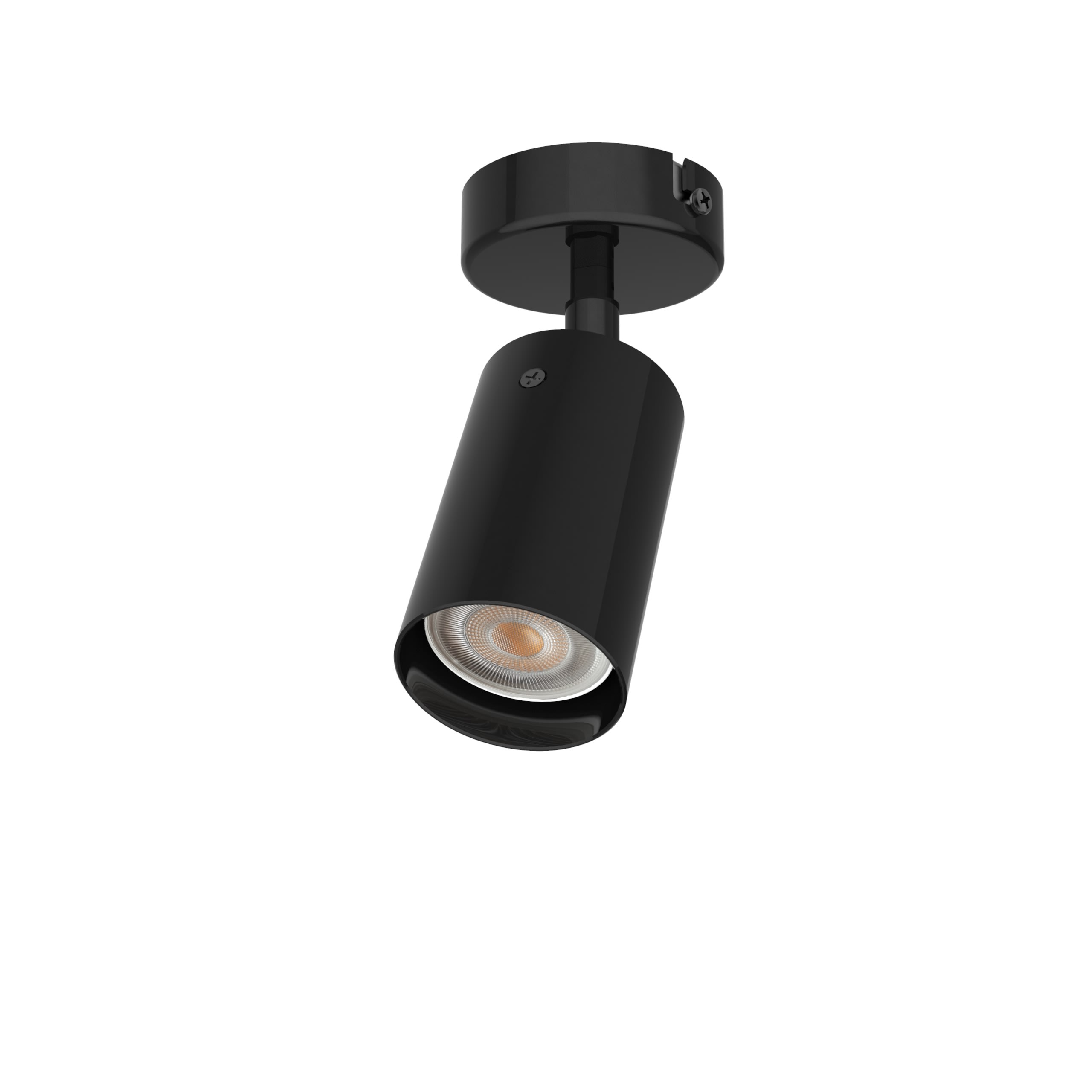 LUMICOM - LUMICOM | FORM S Plafoniera, 1X GU10, max 33W, metallo, nero lucido, D.6cm