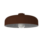 LUMICOM - TUZZI plafoniera ø40 metallo corten/foglia argento 1XE27