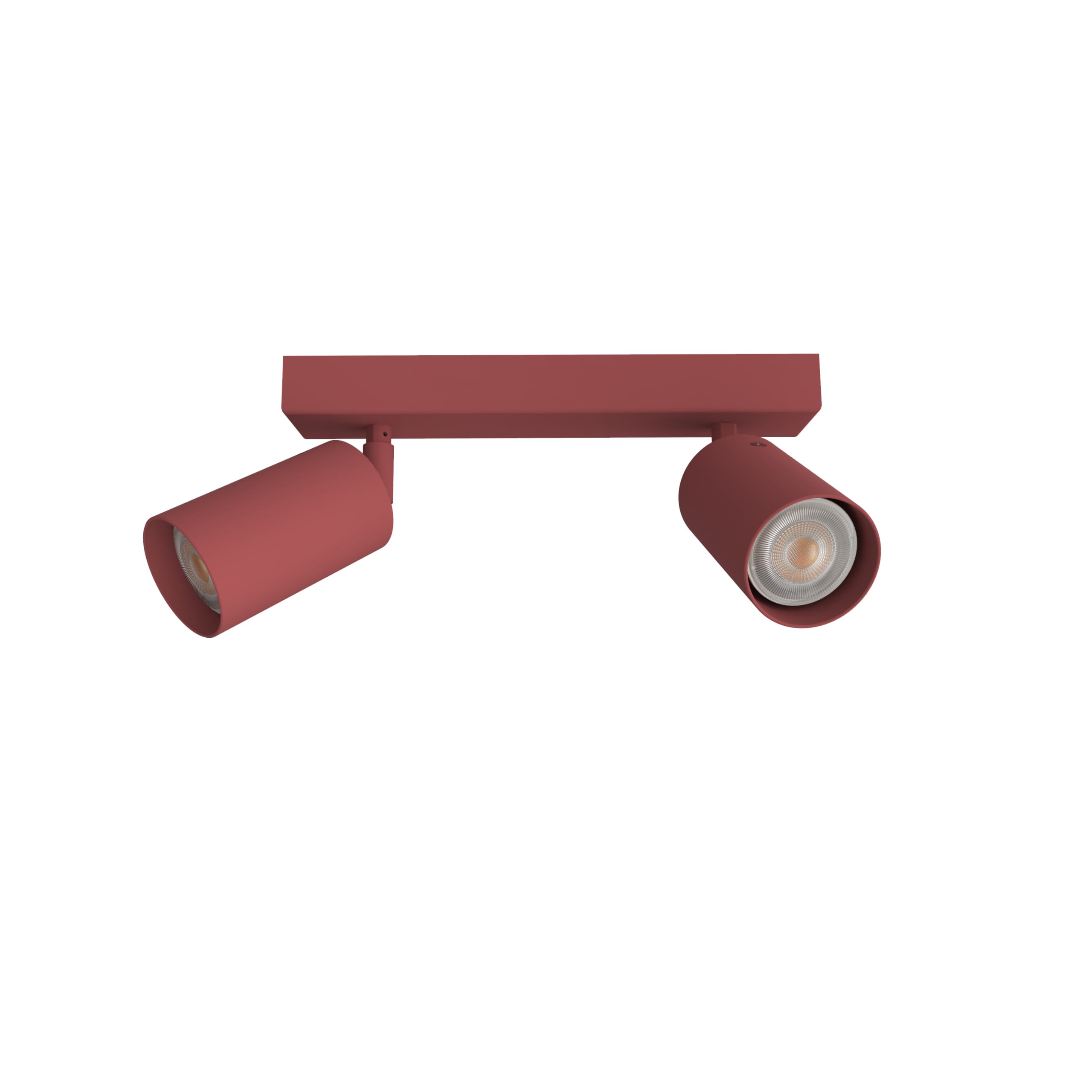 LUMICOM - LUMICOM | FORM M Deckenleuchte, 2X GU10, max 33W, metall, rot cowhide, L.30cm