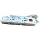MED - Presa multipla BIANCA 4 prese schuko bivalenti + 8 prese laterali con interrut