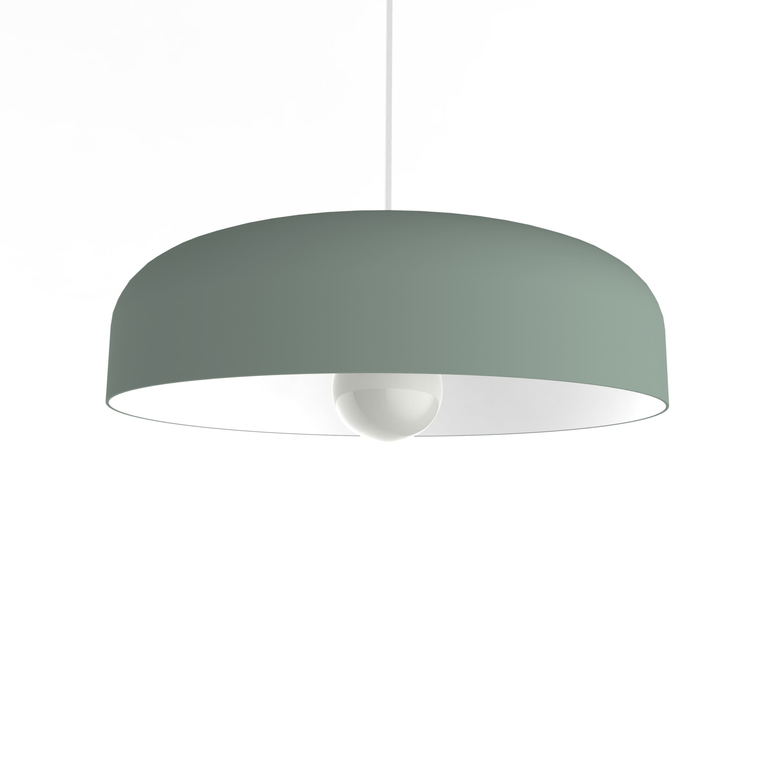 LUMICOM - TUZZI sospensione ø40 metallo iceberg green/bianco 1XE27