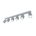 LUMICOM - LUMICOM | BRINCK Plafoniera XL, 6X GU10, max 33W, metallo, grigio, L.6cm