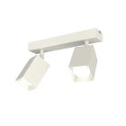 LUMICOM - LUMICOM | BRINCK Plafoniera M, 2X GU10, max 33W, metallo, bianco lucido, L.6cm