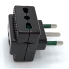 MED - Adattatore Spina 16 A 3 Prese Bipasso 10 / 16 A NERA confezione da 5 pz