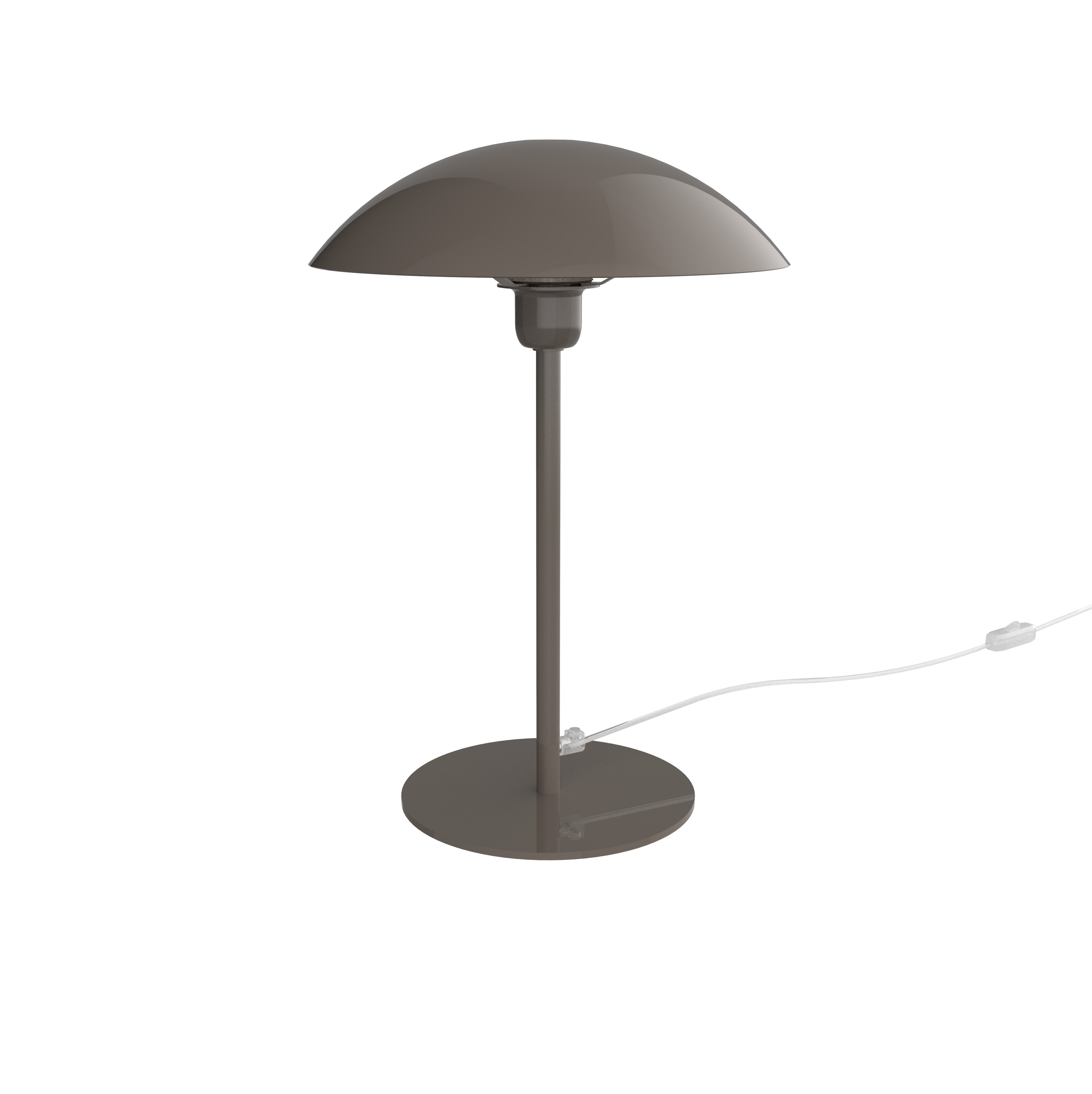 LUMICOM - CASSIS tavolo Ø30 metallo tortora lucido 1xE27