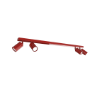 LUMICOM - LUMICOM | FLECK Plafoniera, 4x GU10, max 33W, metallo, rosso lucido, D.6cm