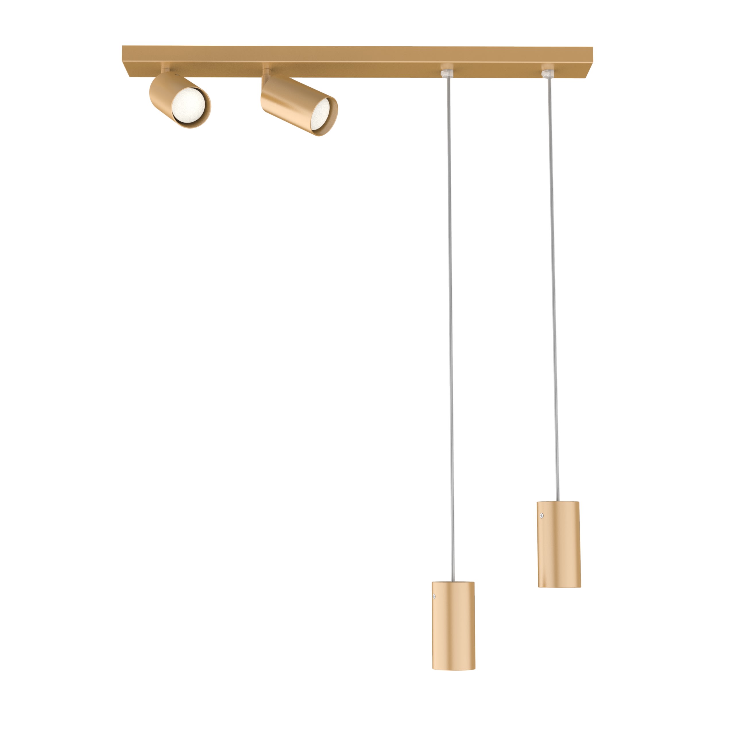 LUMICOM - HYBRID plf/sosp h15 metallo oro anodic 4xGU10