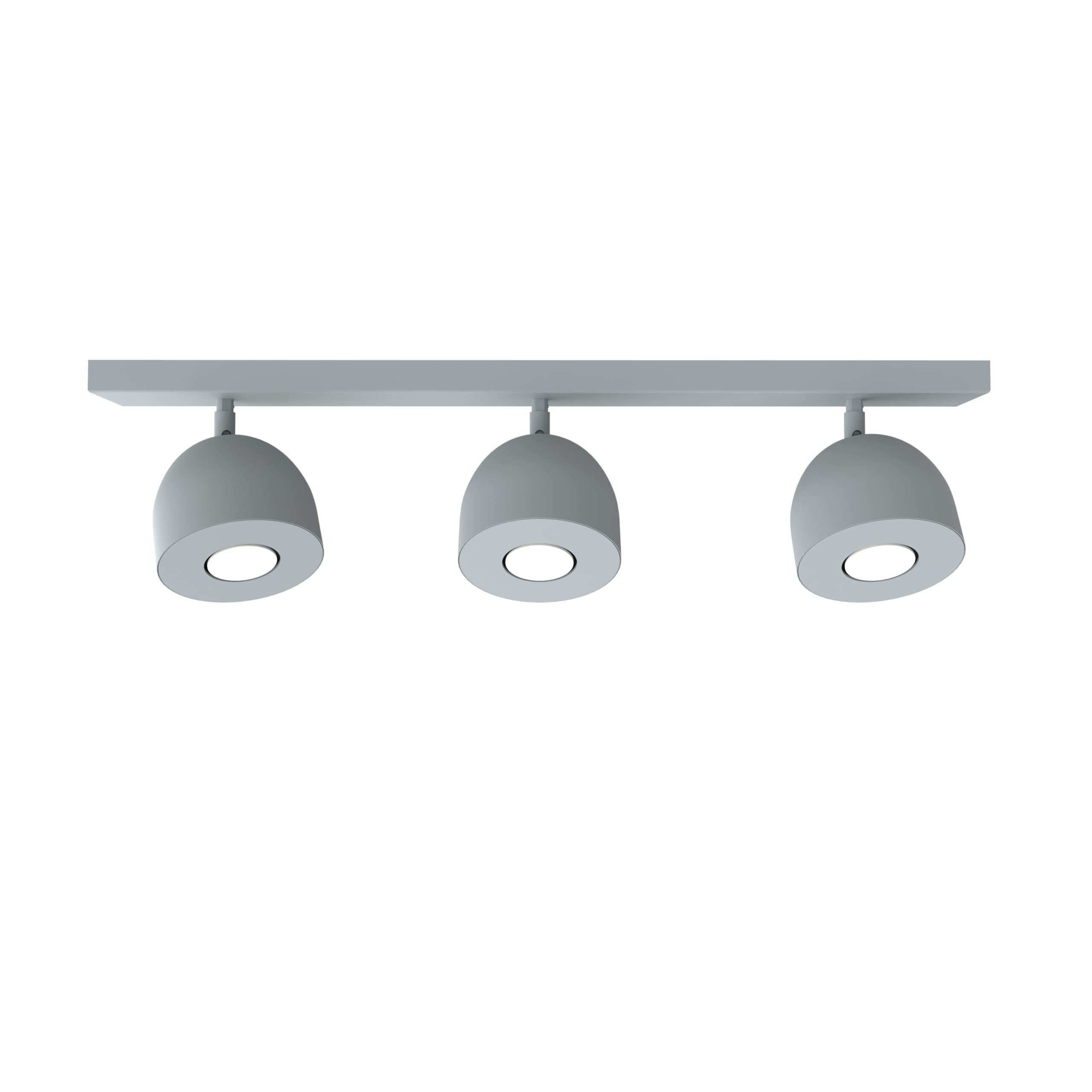 LUMICOM - LUMICOM | CAMPANELLA Plafoniera, 3X GU10, max 33W, metallo, grigio, D.12cm