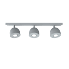 LUMICOM - LUMICOM | CAMPANELLA Plafoniera, 3X GU10, max 33W, metallo, grigio, D.12cm