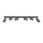 LUMICOM - LUMICOM | FORM plafoniera, 6XGU10, max 33W, metallo, tortora lucido, L90cm