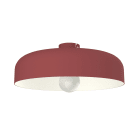 LUMICOM - TUZZI plafoniera ø40 metallo cowhide red/bianco 1XE27