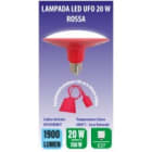 MED - Lampada pendente 100cm - ROSSO 20Watt 4000K - 1900 lumen - cavo in silicone.