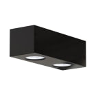 LUMICOM - LUMICOM | MANHATTAN M Plafoniera, 2X GU10, max 33W, metallo, nero lucido, 25x10cm