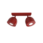 LUMICOM - LUMICOM | CAMPANELLA Plafoniera, 2X GU10, max 33W, metallo, rosso lucido, D.12cm