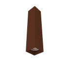 LUMICOM - LUMICOM | CUBE Plafoniera, 1X GU10, max 33W, metallo, marrone corten, H30cm