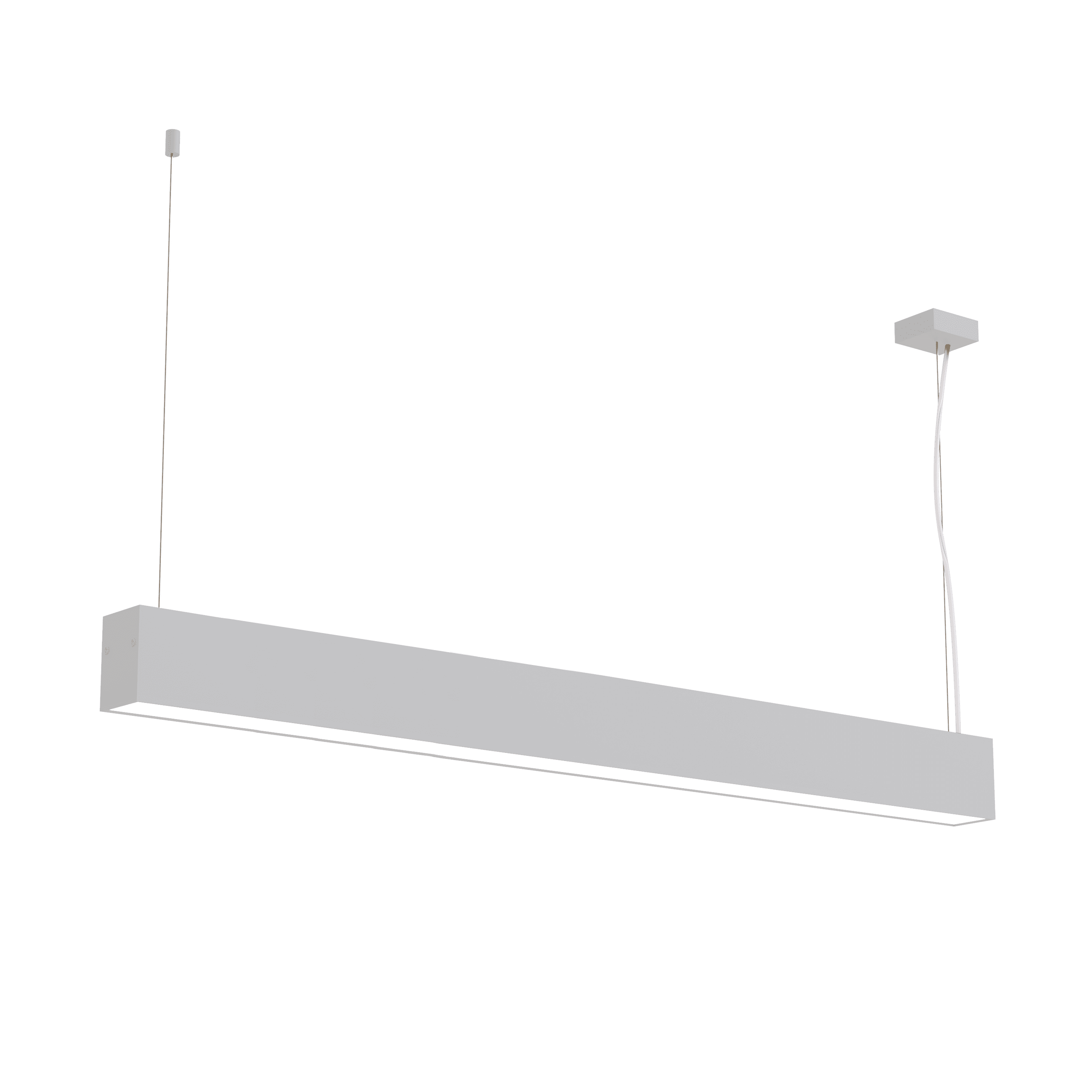 LUMICOM - LUMICOM | LINEAR Sospensione, STRIP LED INTEGRATA, 24W, 4000K, metallo, bianco opaco, L100cm