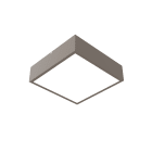 LUMICOM - MONDRIAN PLAFONIERA 28X28 METALLO TORTORA LUCIDO 18W 4000K