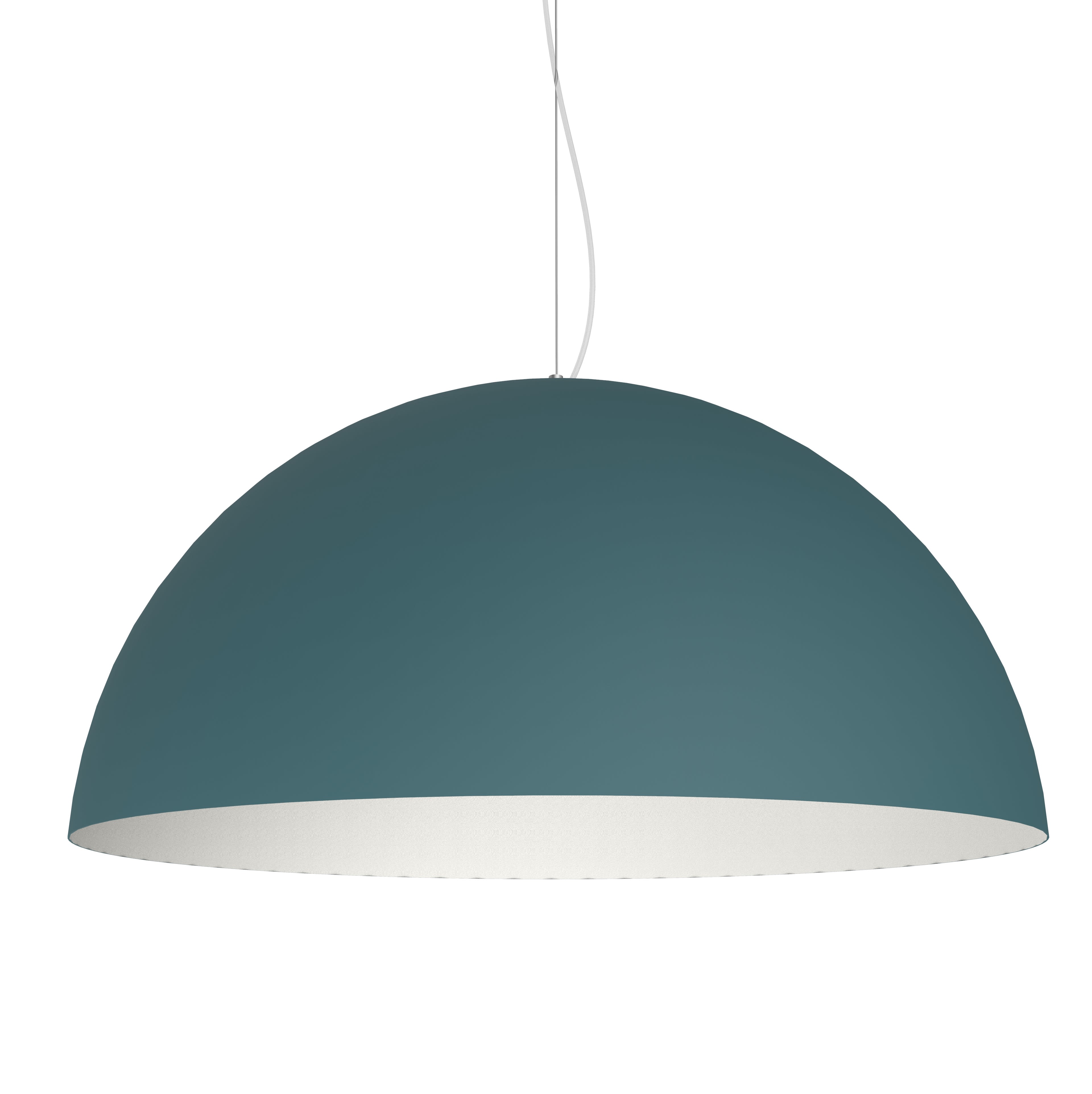 LUMICOM - CASSIS sospensione Ø60 metallo blu mediterraneo/bianco 1 x E27