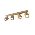 LUMICOM - LUMICOM | BRINCK Plafoniera L, 4X GU10, max 33W, metallo, anodic gold, L.6cm