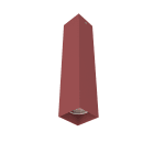 LUMICOM - LUMICOM | CUBE Plafoniera, 1X GU10, max 33W, metallo, rosso cowhide, H30cm