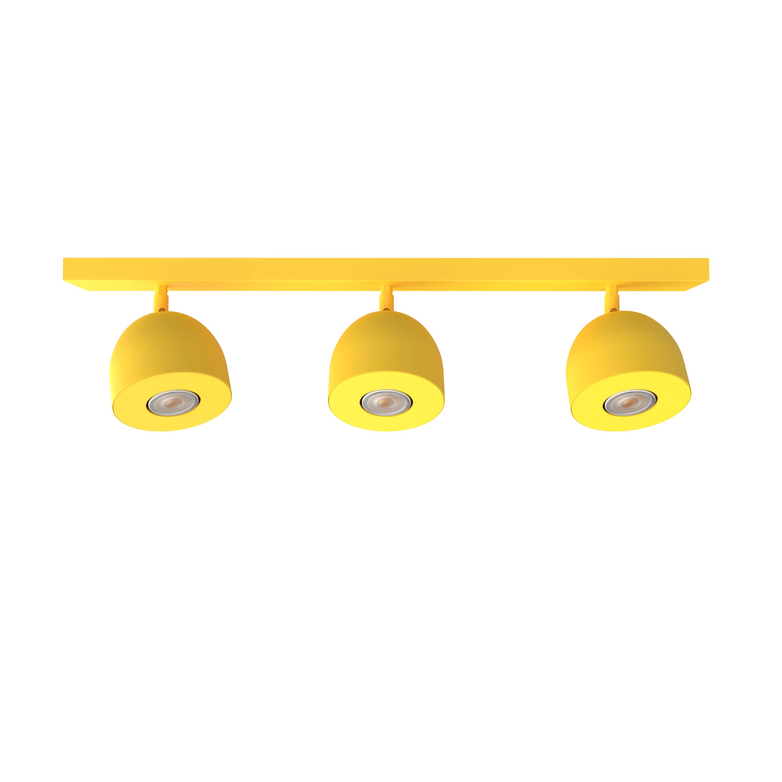 LUMICOM - LUMICOM | CAMPANELLA Plafoniera, 3X GU10, max 33W, metallo, giallo, D.12cm