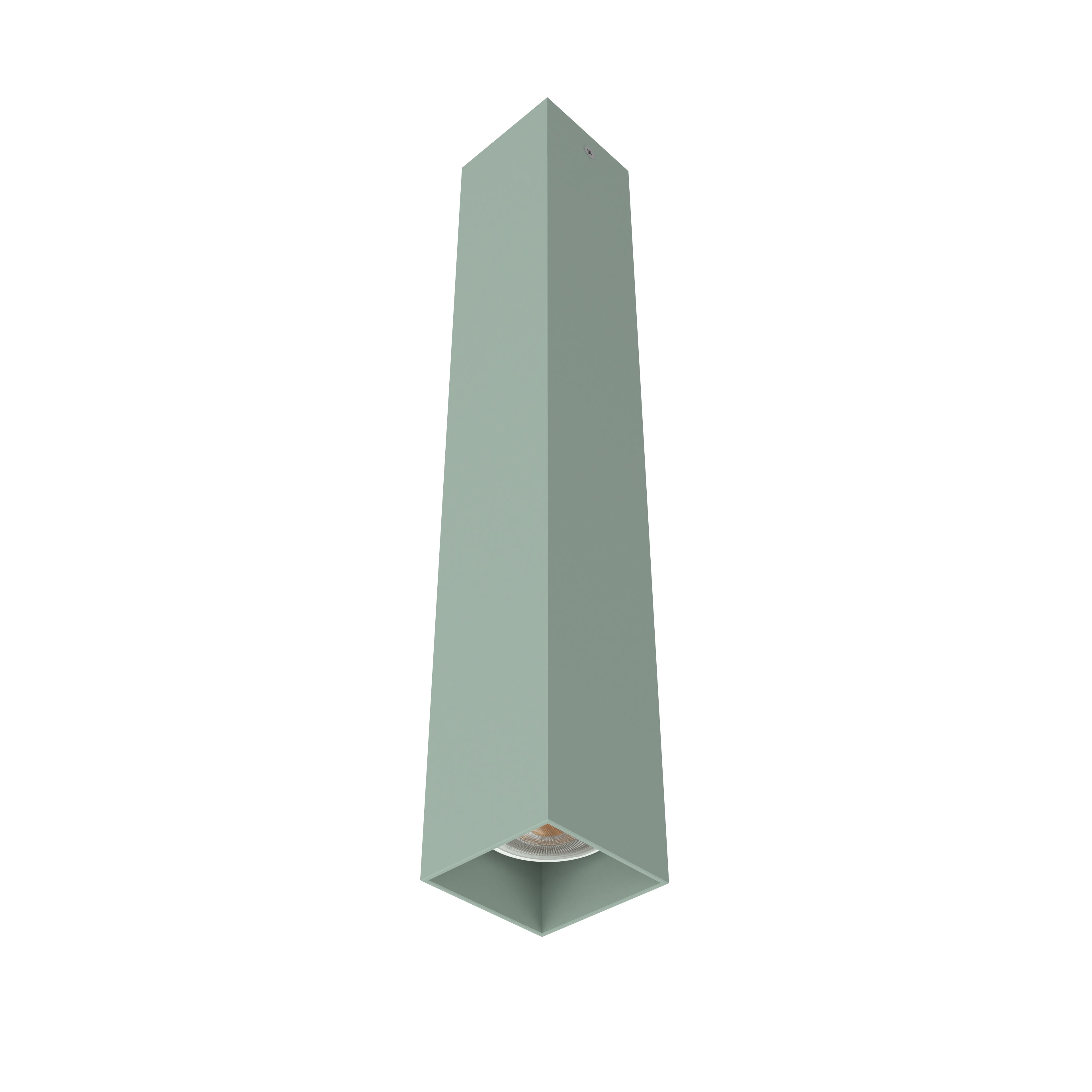 LUMICOM - LUMICOM | CUBE Plafoniera, 1X GU10, max 33W, metallo, iceberg green, H40cm