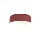 LUMICOM - TUZZI Pendelleuchte ø50 Metall Rindslederrot/Weiß 1xE27