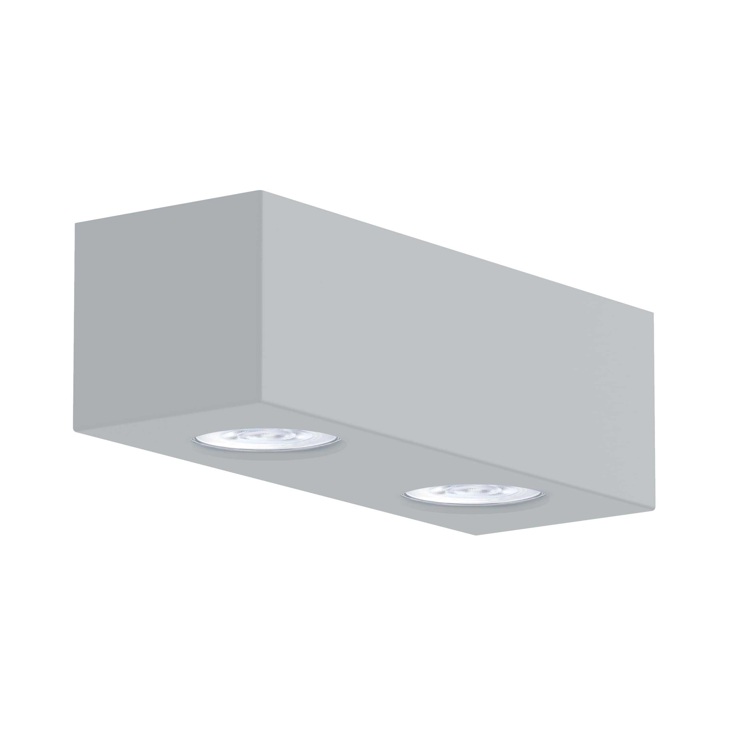 LUMICOM - LUMICOM | MANHATTAN M Plafoniera, 2X GU10, max 33W, metallo, grigio, 25x10cm