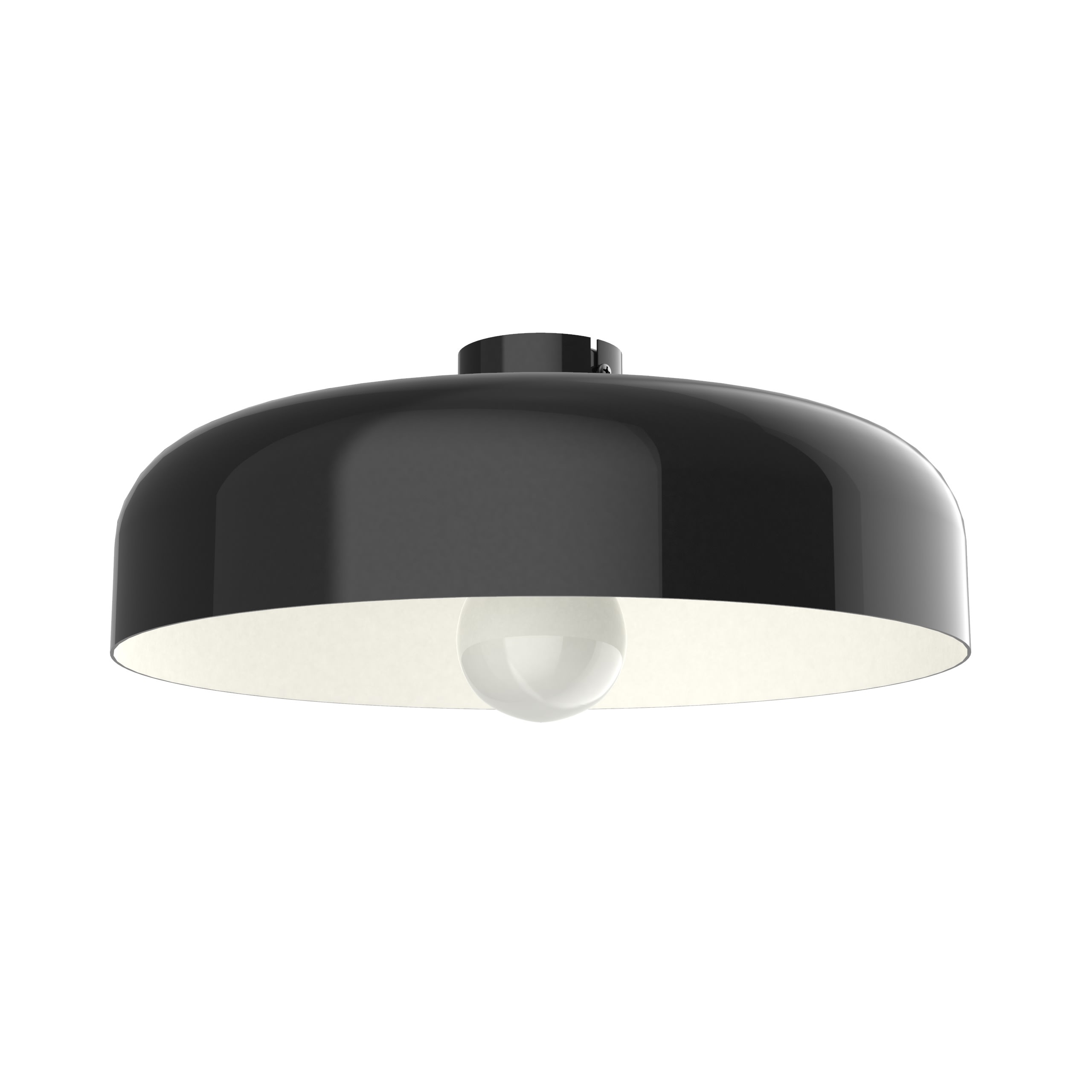 LUMICOM - TUZZI Deckenleuchte ø40 Glänzend schwarz/weißes Metall 1xE27