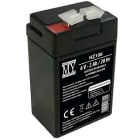MATSUYAMA - Batteria ricaricabile al piombo 4V - 2AH - 45x33,5x75/81mm