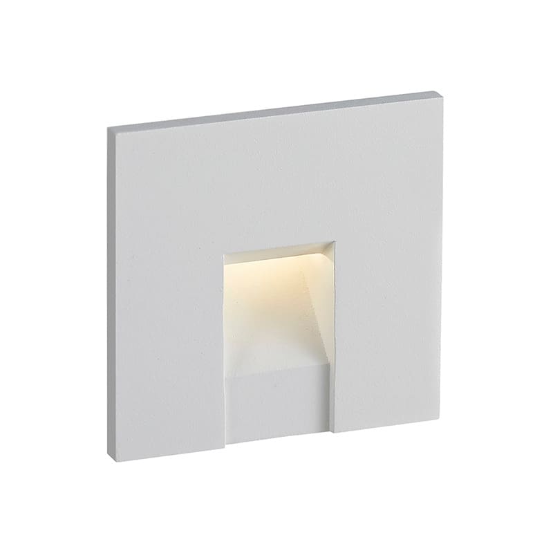 Rossini illuminazione - INCASSO LED 3K A PARETE QUADR.BIANC
