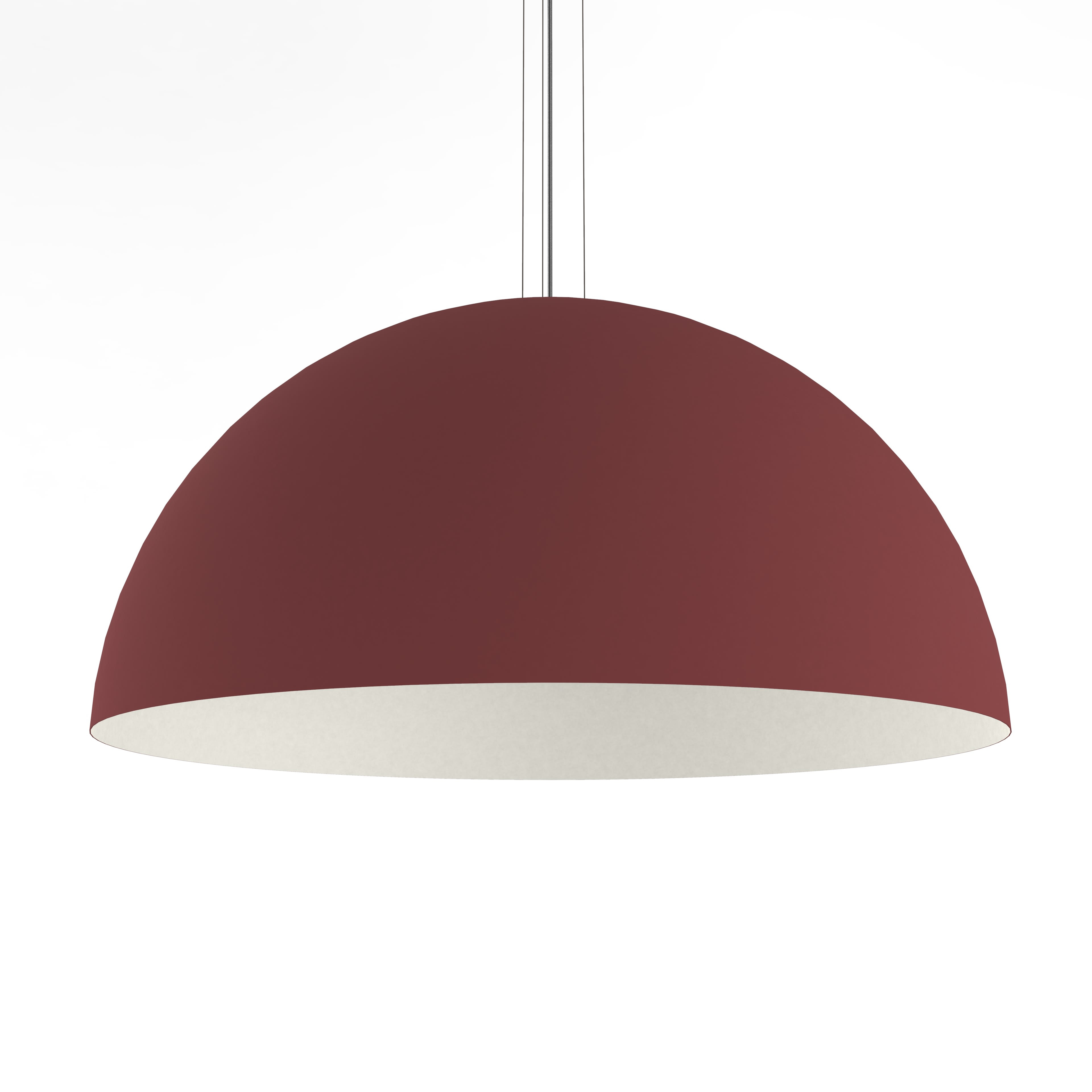 LUMICOM - CASSIS sospensione Ø80 metallo rosso cowhide/bianco 1 x E27