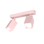 LUMICOM - LUMICOM | BRINCK Plafoniera M, 2X GU10, max 33W, metallo, rosa, L.6cm