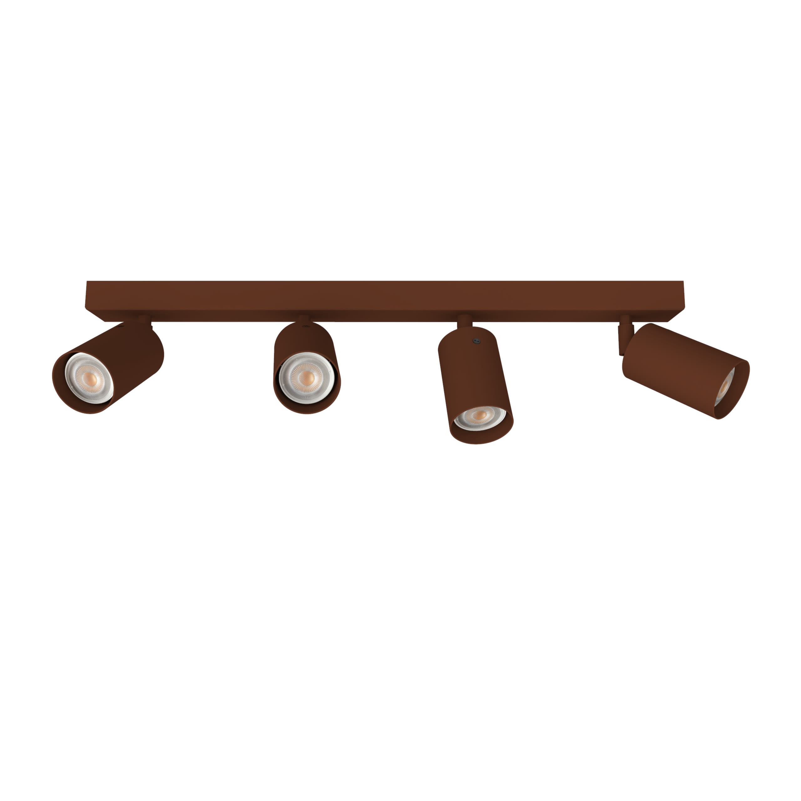 LUMICOM - LUMICOM | FORM L Plafoniera, 4X GU10, max 33W, metallo, corten, L.60cm