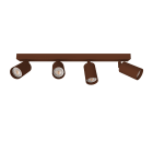 LUMICOM - LUMICOM | FORM L Plafoniera, 4X GU10, max 33W, metallo, corten, L.60cm