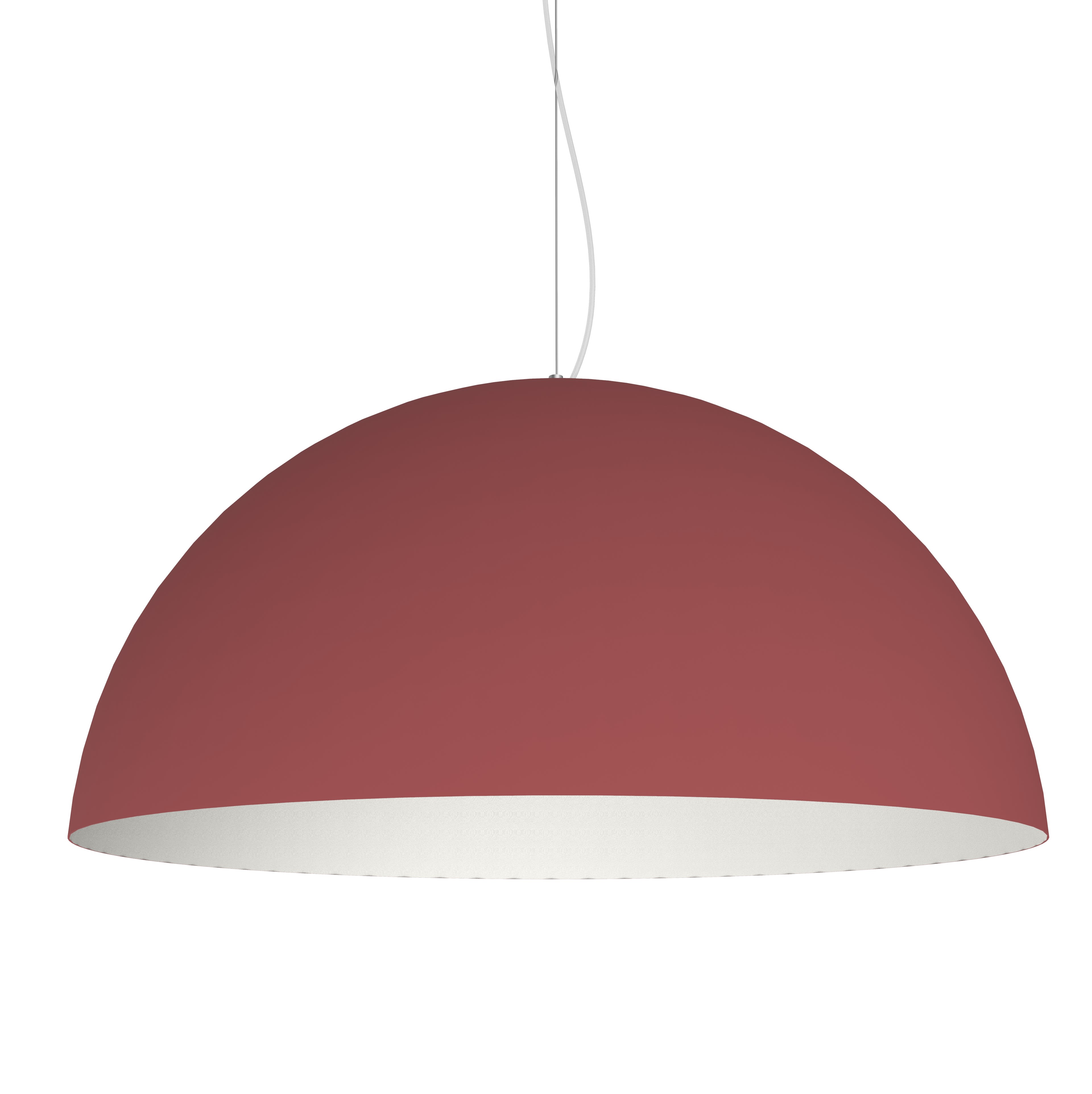 LUMICOM - CASSIS sospensione Ø60 metallo rosso cowhide/bianco 1 x E27