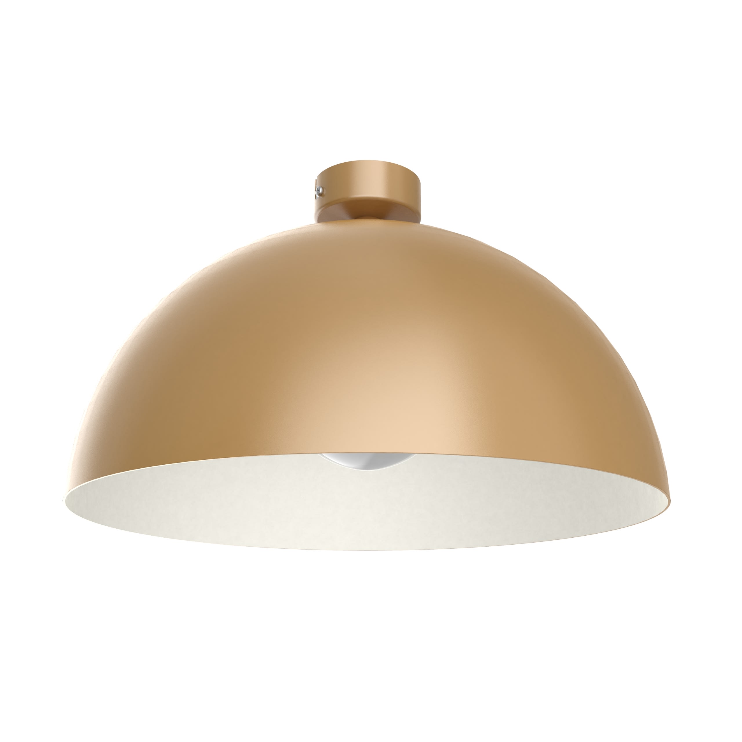 LUMICOM - CASSIS plafoniera Ø40 metallo anodic gold/bianco 1x E27