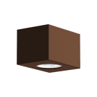 LUMICOM - LUMICOM | MANHATTAN S Plafoniera, 1X GU10, max 33W, metallo, marrone corten, 10x10cm