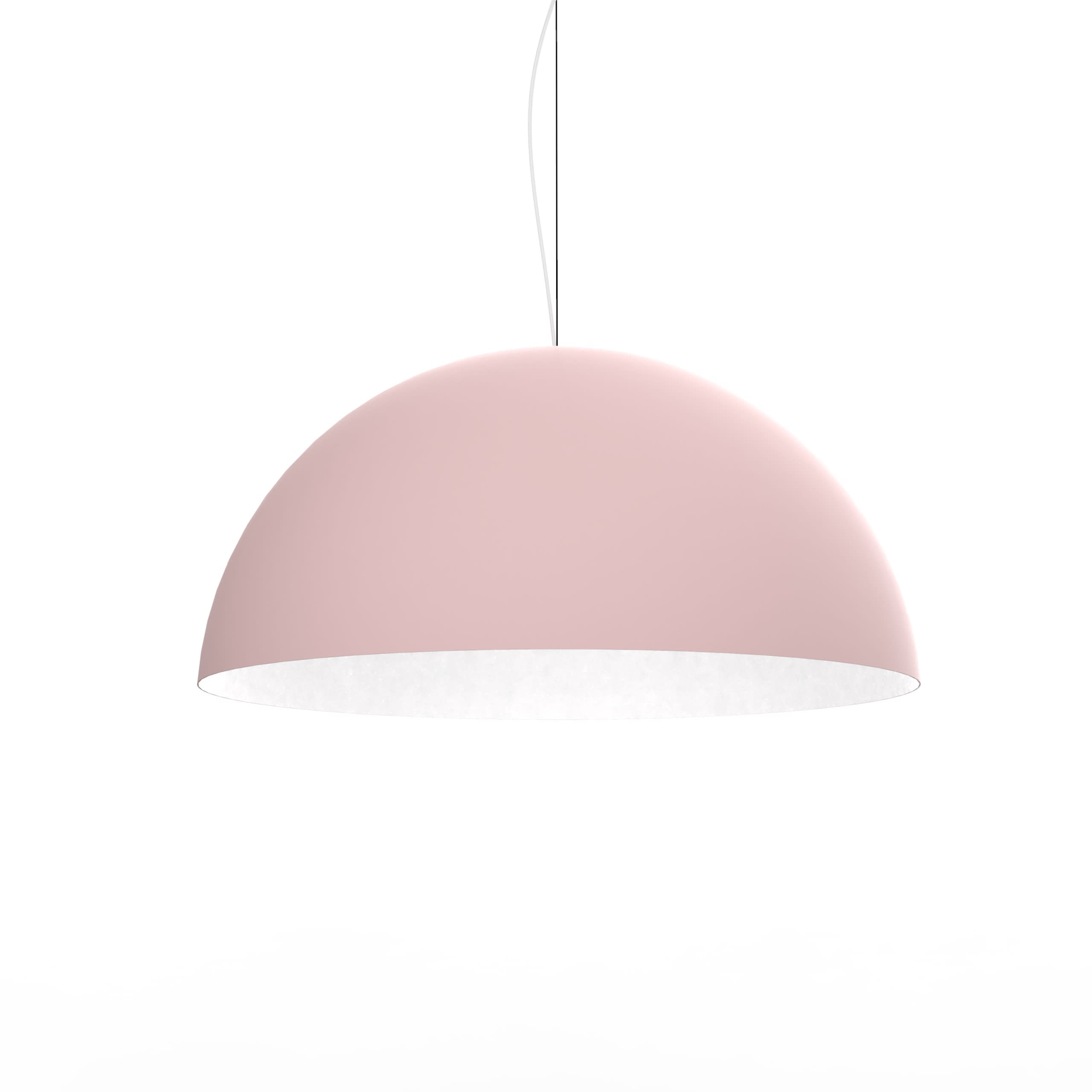 LUMICOM - CASSIS sospensione Ø60 metallo rosa/bianco 1 x E27