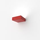 LUMICOM - MONDRIAN APPLIQUE LED 14X14 METALLO ROSSO LUCIDO 10W 4000K