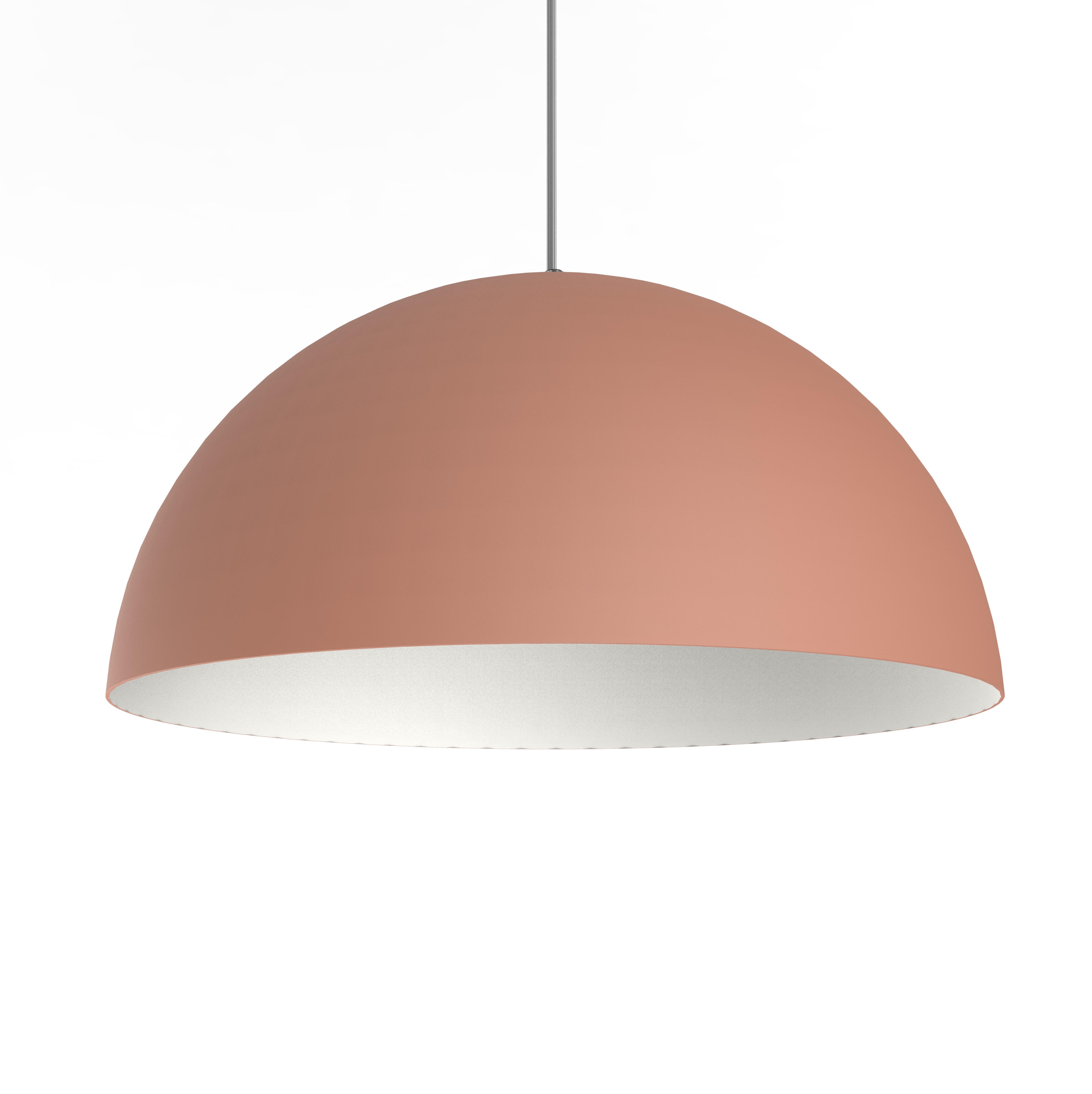 LUMICOM - CASSIS sospensione Ø40 metallo terracotta/bianco 1xE27