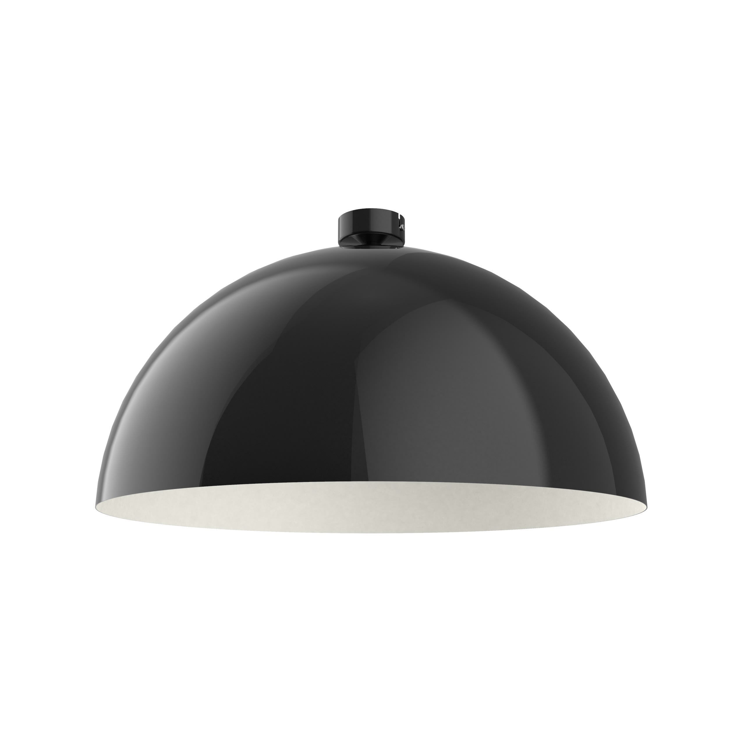 LUMICOM - CASSIS plafoniera Ø60 metallo nero lucido/bianco 1x E27